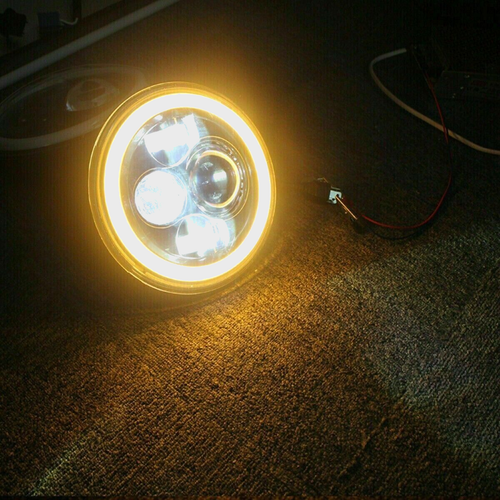 Par de faros LED de 7" pulgadas DRL haz alto/lo para Suzuki Samurai SJ410 SJ413 - Imagen 5 de 11