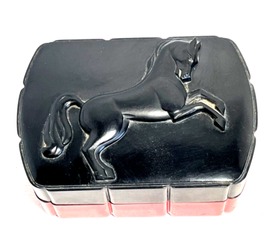 Black and Red Box with Horse Design wallet box lochinvar empty box only nice red black horse | eBay main image 4