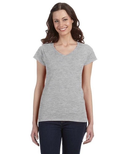 Gildan Ladies' SoftStyle Fitted V-Neck T-Shirt G64VL - Picture 8 of 9