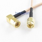 8inch SMA male plug right angle to SMA male RF Pigtail Jumper Cable RG316 20cm