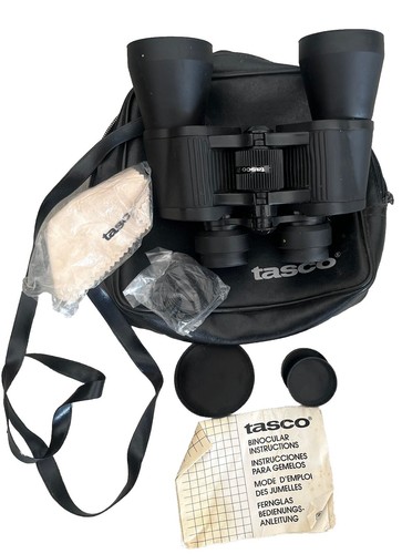 Tasco 2023 10x50mm Zip Focus Weitwinkel Fernglas, Tasche, Trageriemen, Anleitung +