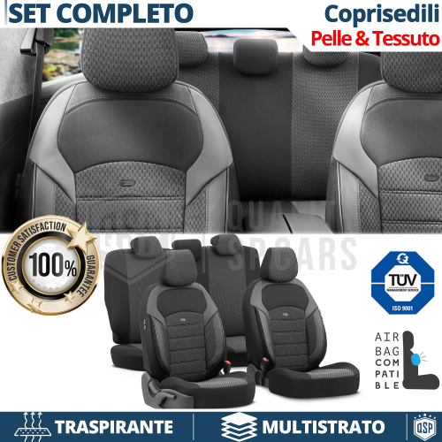COPRISEDILI per Jeep Renegade Tessuto e Pelle PU SET Anteriori + Posteriori TÜV - Foto 1 di 10