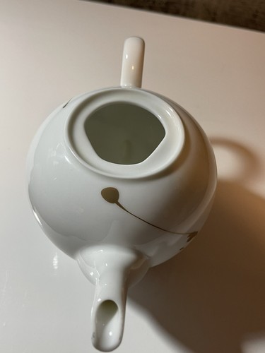 Bernardaud Limoges Teapot Great Condition White Gold Porcelain Made In France - Picture 4 of 7