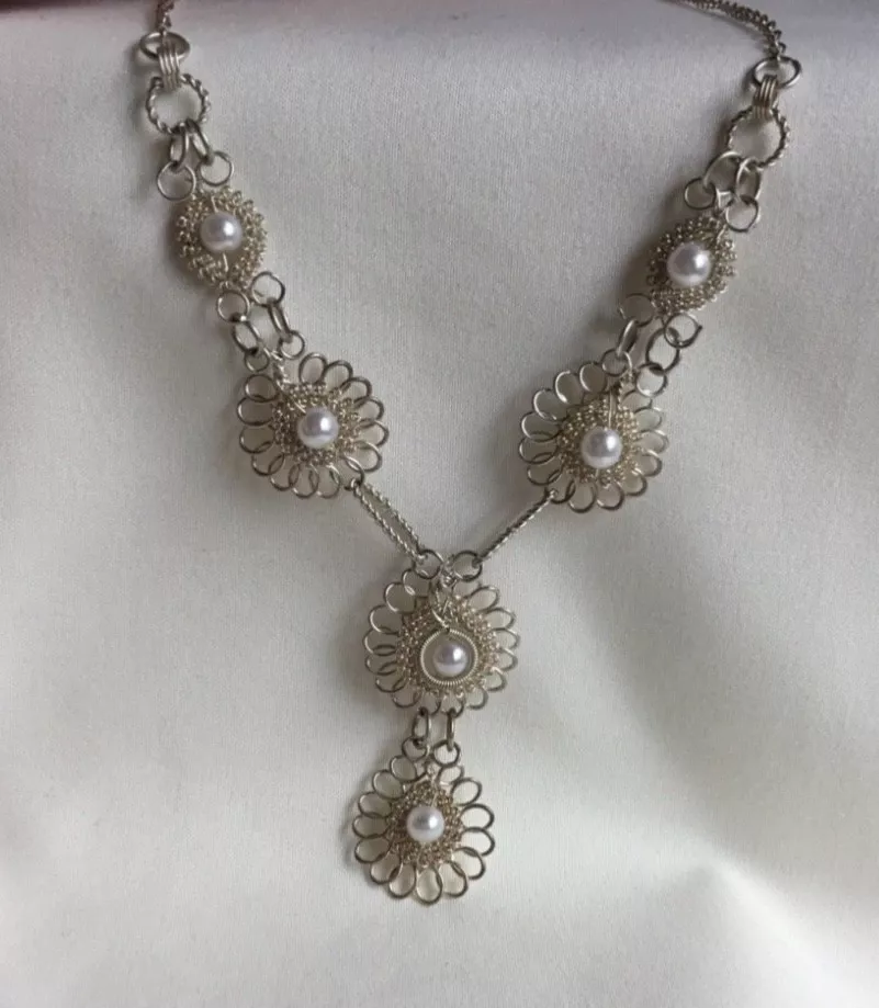 Vintage on sale filigree necklace