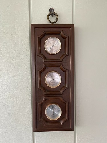 Termómetro colgante de pared vintage estación meteorológica Springfield barómetro de humedad - Imagen 6 de 7