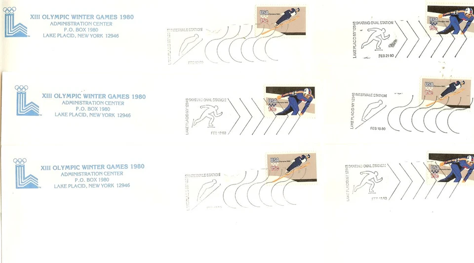 15 ASST XIII OLYMPIC WINTER GAMES 1980 LAKE PLACID ADMIN CENTER OLYMPIC  CANCEL - Image 3 of 3