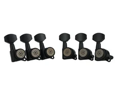 6 In-line Guitar Locking Tuners 6 Right Hand – 1:18 Gear 6 for Right Black