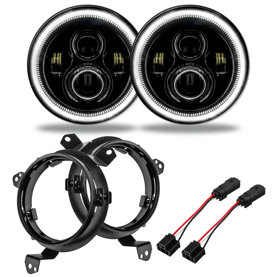 Oracle Lighting 5769J-001, Kit Black Steel Fits 18- Jeep Wrangler Jl 7In Led Hea - Image 3 of 4