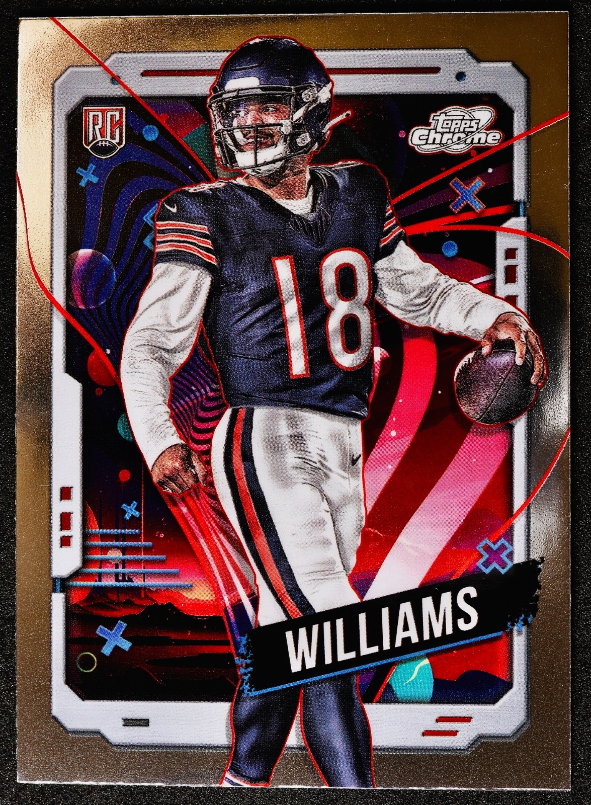 2024 Topps Cosmic Chrome CALEB WILLIAMS (RC) Base #118 Chicago Bears