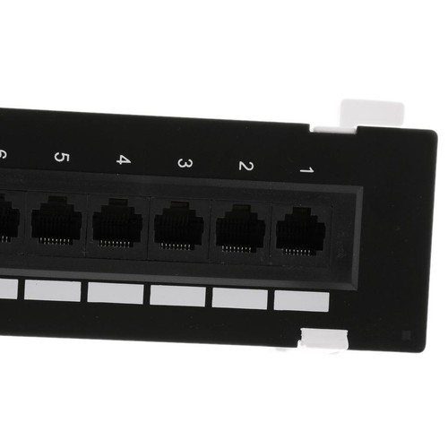12-Port Cat5e/6 Ungeschirmtes Netzwerk-Patchpanel Für Die Wandmontage, 10 Zoll - Afbeelding 6 van 6