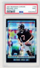 2001 Bowman Chrome Michael Vick #180 X-Fractor Rookie PSA 9 Mint Falcons RARE B1