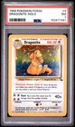 1999 POKEMON FOSSIL #4 DRAGONITE-HOLO PSA 7
