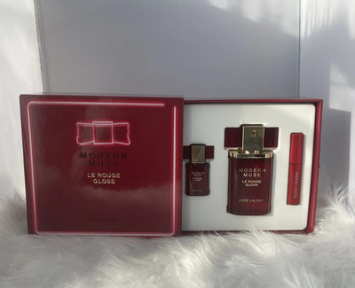 Estee Lauder Modern Muse Le Rouge Gloss EDP 1.0 Oz/0.14 Oz + More 3pc Gift Set