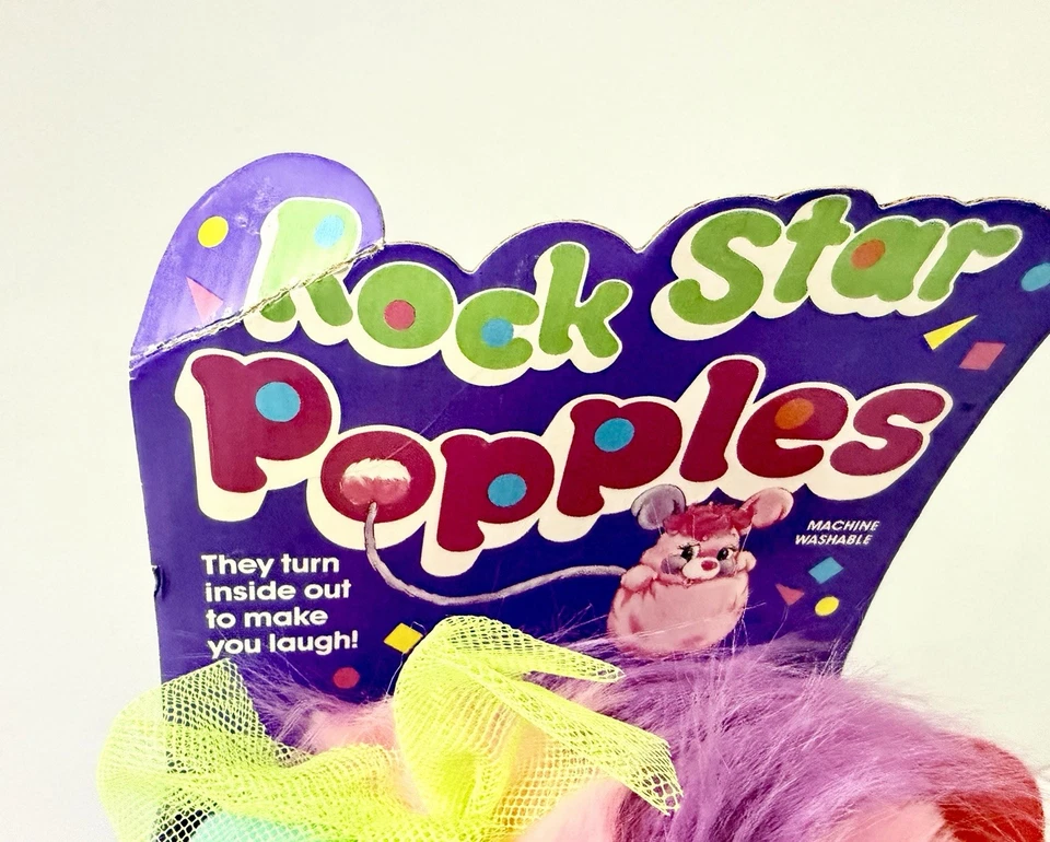 Peluche Mattel Rock Star POPPLES Punkity Vintage 1986 Nuevo Stock Antiguo Nuevo en Caja RARO Foto 4 de 4