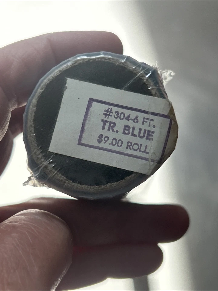 Vintage Transparent Blue Top Flite Super Monokote Film R/C Model 6’ TOPQ-304 - Image 3 of 3