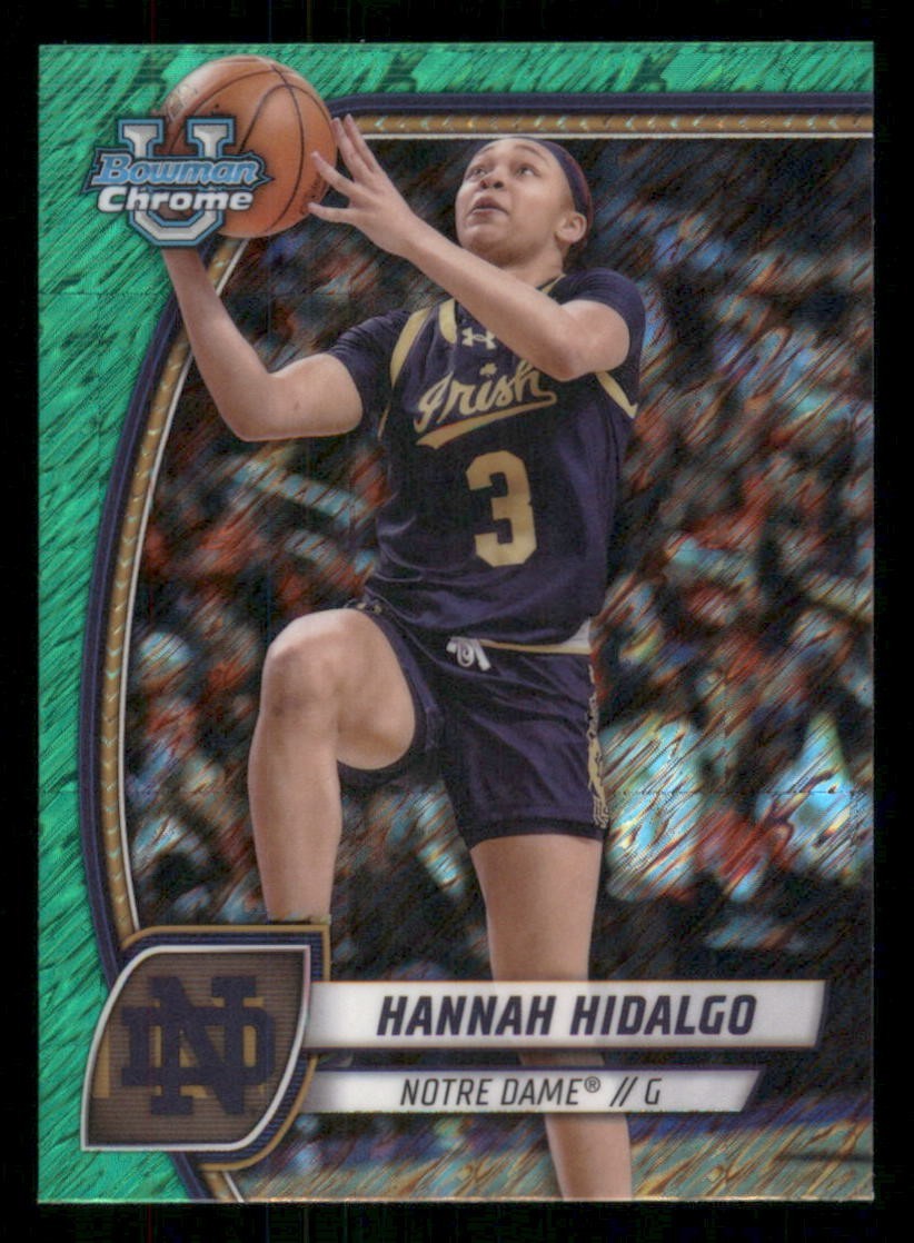 2024-25 Bowman University Chrome Hannah Hidalgo #26 Green Shimmer Refractor (RC)