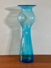 Greenwich Flint Craft Rare Glass Blue Vase 19.5” MCM Blenko Era NICE! CONNELLY