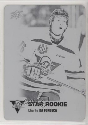 2019-20 CHL Star Rookie SP Printing Plate Black 1/1 Charlie Da Fonseca #396 z1b