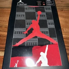 Nike Air Jordan 3 Piece Bodysuit, Crib Hat And Bib Baby 0-6Months