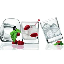 Luigi Bormioli Strauss 11.75 oz Double Old Fashion Glasses, Set of (6), Clear