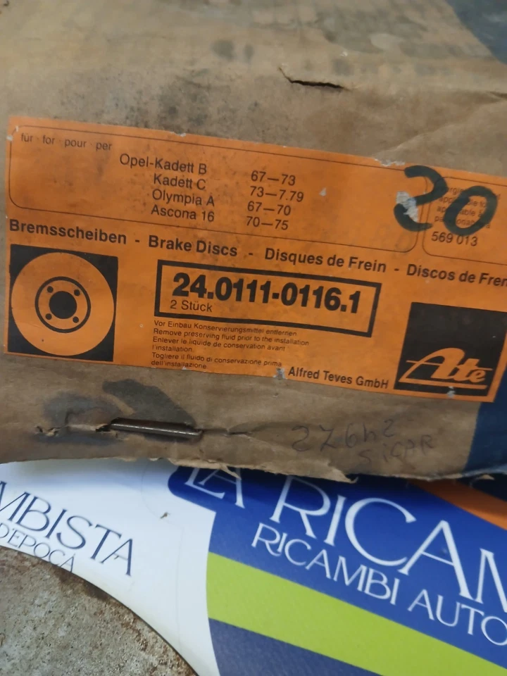 Pair of brake discs Opel Kadett Olympia Ascona - Image 3 of 3