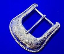 Western Flower Swirl Ornate Ranger Replacement Single Prong Belt Buckle