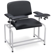 NEW Black Bariatric Wide Padded Blood Drawing Chair Phlebotomy Mommy & Me Model