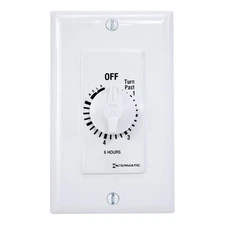 INTERMATIC FD6HHW Spring-Wound Timer, White, 277V AC 38D065