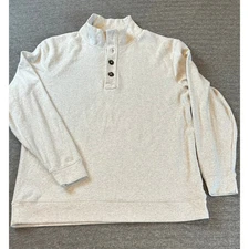 The Normal Brand Men's Heather Gray 1/4 Zip Pullover Sweatshirt Size Large