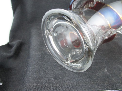 EARLY IMPERIAL EAPG 3 IN 1 RUBY STAINED CLEAR GLASS HANDLED BASKET SOUVENIR 1935 - Picture 9 of 9