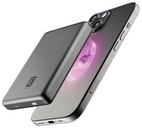 Cellular Line Mag Lite 10000 Mah Powerbank Usb Typ-C Kabelloses Laden Grau