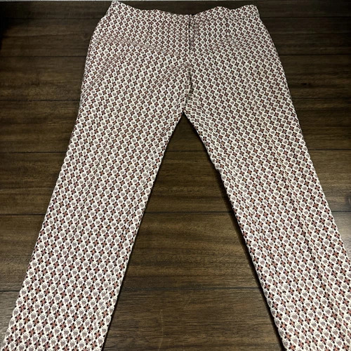 Pantalone Tory Burch fantasia geometrica taglia 4 vita 30 cuciture interne 28