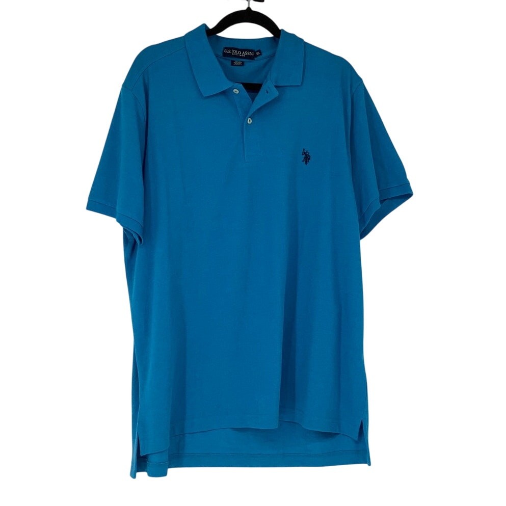 U&period;S&period; Polo Assn&period; Men&apos;s XL Royal Blue Polo Shirt Short Sleeve Golf Preppy OS13-10