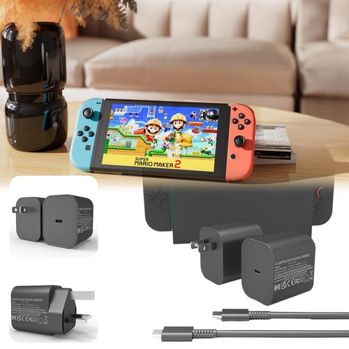 For Nintendo Switch 2 Mains Adaptor/Adapter Charger Plug Fast Charging Pow D0P1 - Photo 4 sur 14