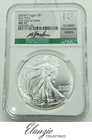 2024(P) American Silver Eagle Star Privy First Day of Issue NGC MS70 Gaudioso
