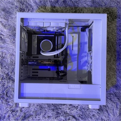 NZXT White Gaming Desktop Tower PC w/ Tempered Glass, Dedicated GPU, HDMI