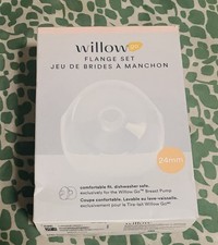 Willow Go Flange Set 24mm Breast Pump Replacement Flanges OEM New