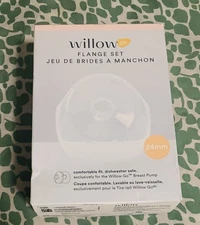Willow Go Flange Set 24mm Breast Pump Replacement Flanges OEM New