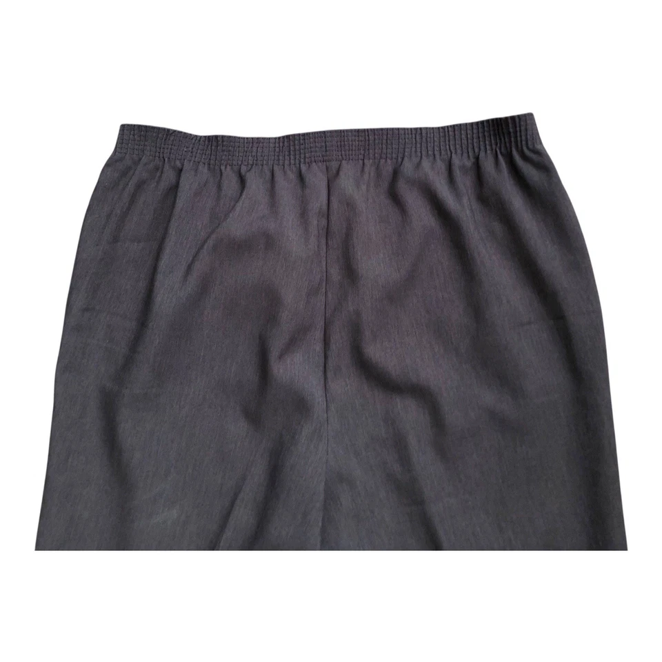 Pantalones ALIA Mujer Talla Grande 16W Gris Pequeño Cintura Elástica 27" Entrepierna Foto 4 de 4