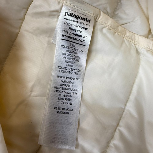 Patagonia Down Sweater Jacket Women 2XL Wool White 800 Insulated Puffer Coat NEW - Picture 8 of 10