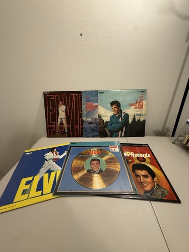 Lot Of Vintage Elvis Presley Vinyl Recods, Christmas Records, Golden Records