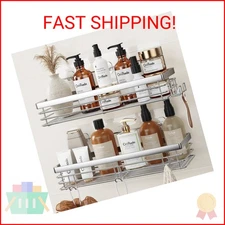 Orimade Shower Caddy with 5 Hooks Organizer for Hanging Razor and Sponge Bathroo