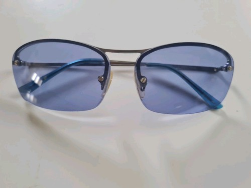 Genuine Versace Versus Purple Silver Frame Women's Sunglasses Original Case