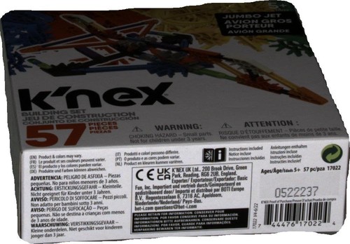 K'Nex 17022 Imagine Set Jumbo Jet Construction- 57 Pieces-Ages 5-10 Construction - Picture 6 of 9