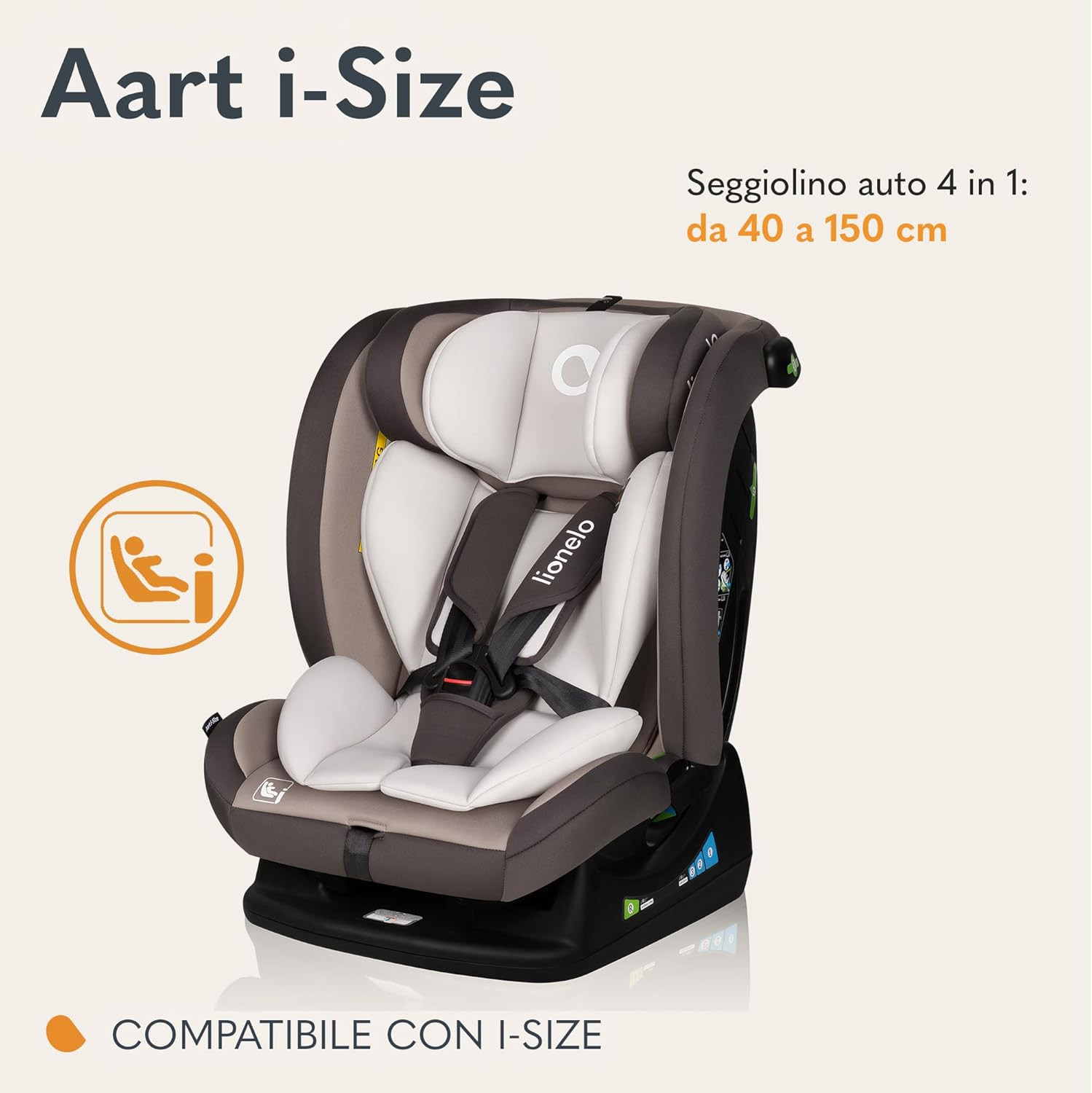 AART I-SIZE Seggiolino Auto per Bambini 40-150 Cm, Montaggio Con Cinture Di Sicu foto 2
