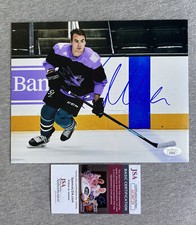 SAN JOSE SHARKS- TIMO MEIER AUTOGRAPH 8x10 ACTION PHOTO JSA AC00729