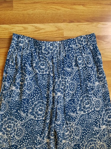 Pantaloni da spiaggia palazzo gamba larga floreale Maeve Anthropologie Anika taglia M spacco laterale usati in ottime condizioni - Foto 7 di 10