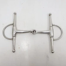 5.5in Full Cheek Stainless Steel Single Jointed English Snaffle Horse Bit
