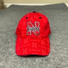 Nebraska Cornhuskers Mens Hat Strap Back Red College Football Ncaa Sports Cap ^