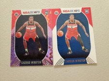 Cassius Winston 2020-21 NBA Hoops Purple Explosion RC Rare + Base Wizards Rookie